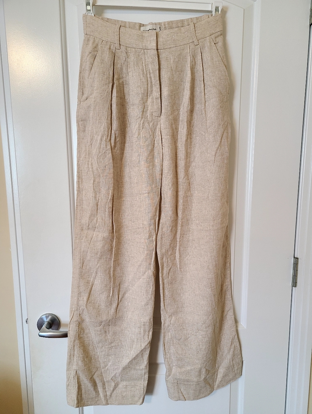 Abercrombie & Fitch Linen Blend Tailored Pants